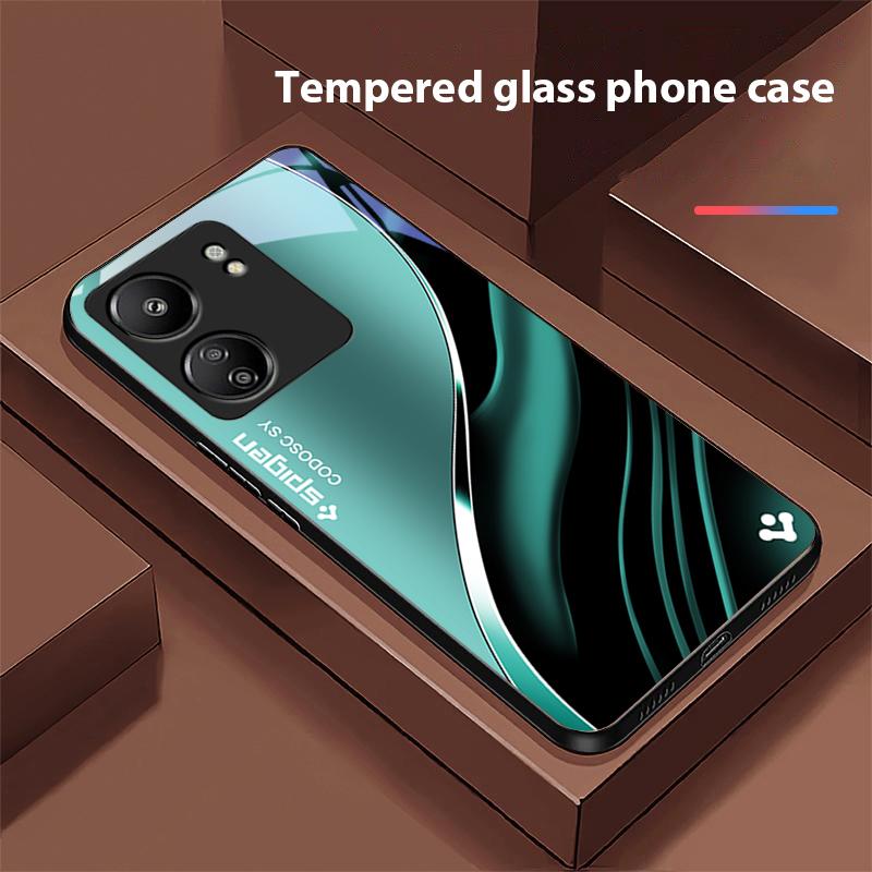 

Глибокий Синій Модний Для Xiaomi Redmi 13C Note13 12 Pro Plus 5G Note 9 13T Pro POCO X6 F5 F6 Чорний Загартований Скло Чохол Для Телефона For Redmi 9A