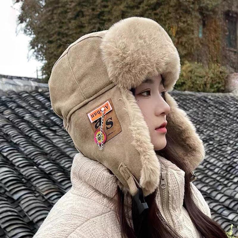 Newest Bomber Hat Men Women Thick Warm Russian Ushanka Fur Hat Fashion Male Female Winter Hat Black Grey Earflap Ski Russian Cap