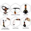 5 In 1 Red Wine Bottle Opener Corkscrew Tool Set Bottle Shaped Holder