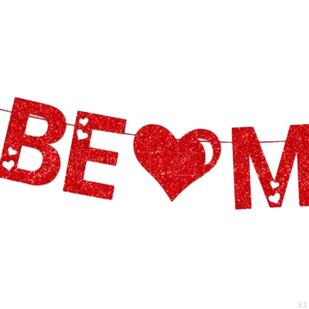 Happy Valentines Day Banner Paper Heart Garland Hanging Streamer for Party Decoration Bridal