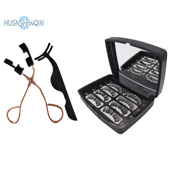 

1 комплект накладных ресниц, клей не требуется, хорошая пластичность, мягкие, гибкие, сверхлегкие, искусственные женские, натуральные 3D, толстые, магнитные, комплект накладных ресниц чёрный