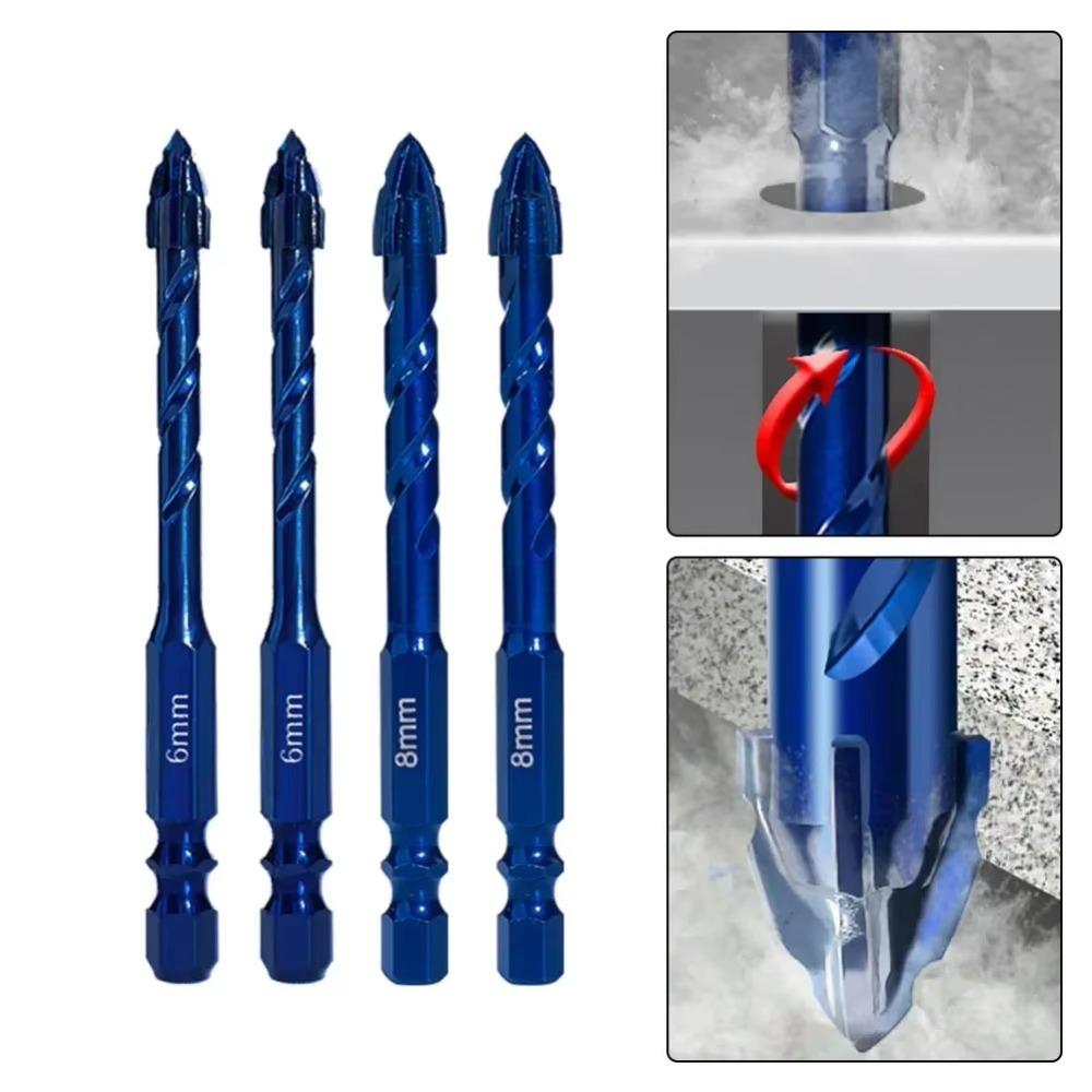 High Hardness Spiral Drill Bit 6/8/10/12/14mm Triangle Drill Bit Eccentric Drill Bit  Drilling Tool