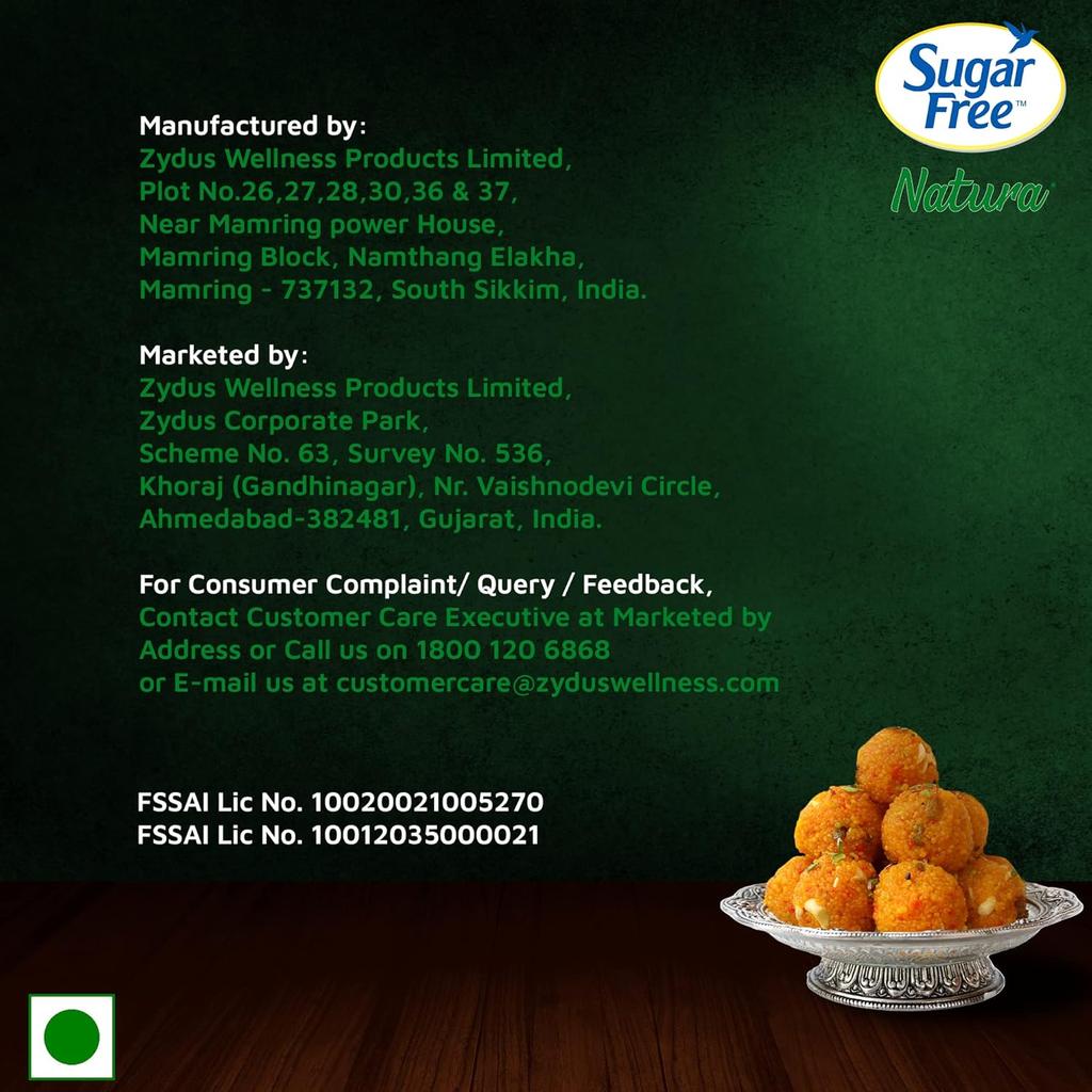 Sugar Free Natura Sladidlo s nulovou kalorií 100g Sklenice Balení 2 pro Nápoje Pečení Dezerty