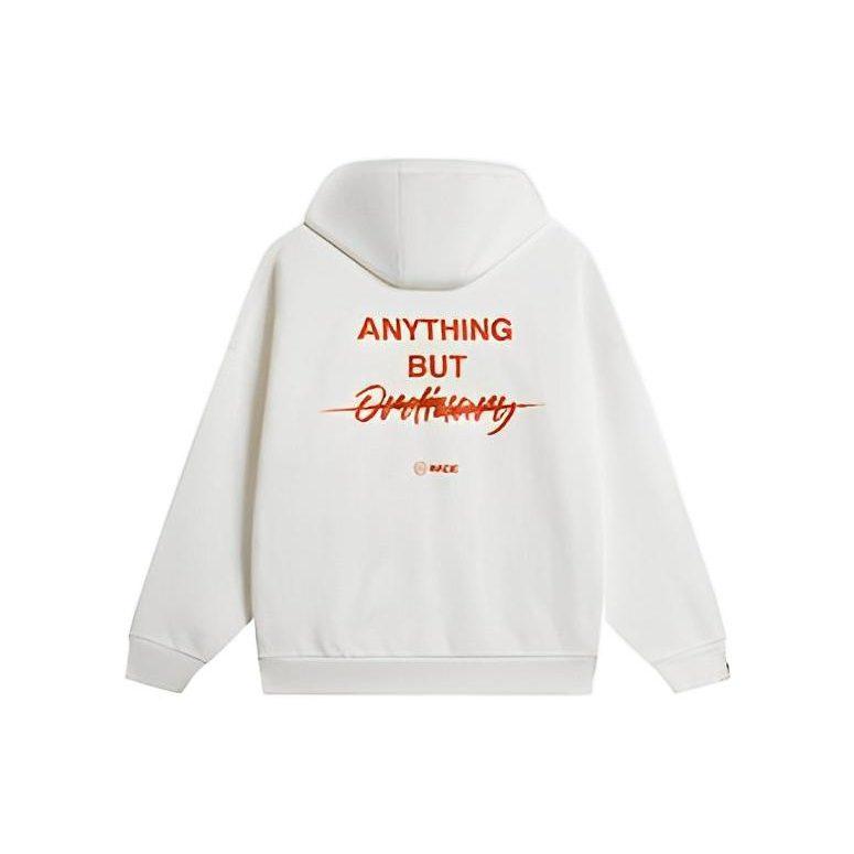 Li Ning Wade Collection Sweatshirts Unisex Ivory Hooded Moderate Regular AWDSC39-8