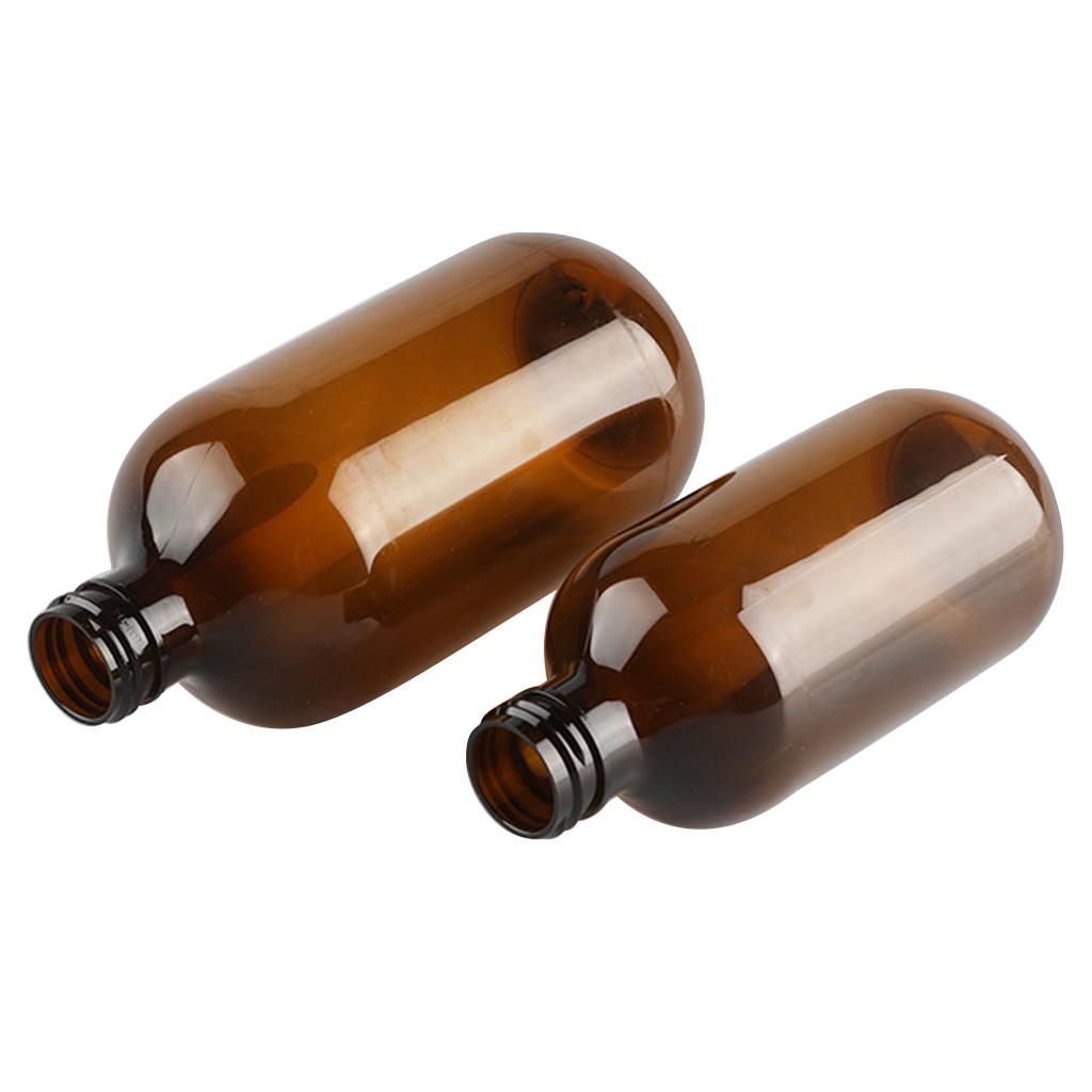 

(SU)4шт прозрачные пластиковые бутылки из ПЭТ с черными завинчивающимися крышками, пригодные для вторичной переработки, 500 мл One size коричневый