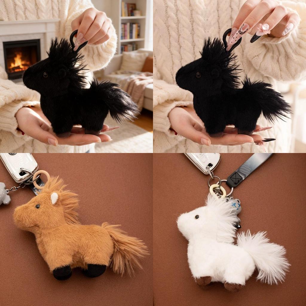 Plush Horse Keychain With Pp Cotton Filling For Kids And Gift Giving