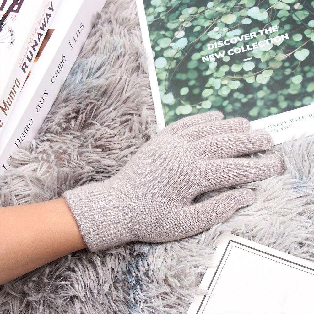 Plush Lining Full Fingered Gloves Winter Warm Women Men Mittens  Winter Season