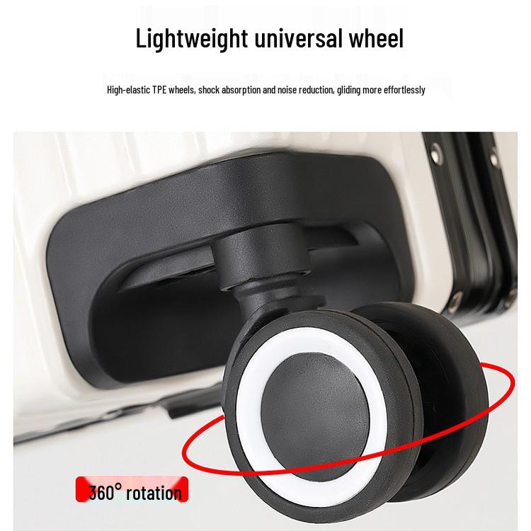 Lightweight 18-Inch Aluminum Carry-On Trolley with Quiet Wheels, Sturdy and Durable