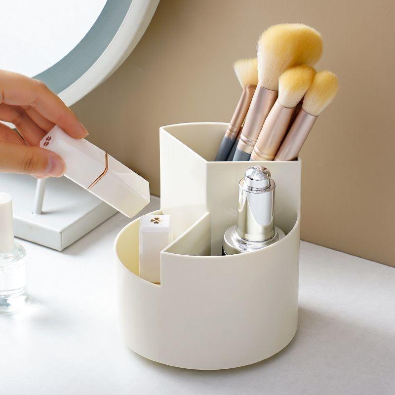 Drehbarer Stifthalter Bleistift-Aufbewahrungsbox Desktop Office Stationert Haushalt Multifunktionale Make-up-Pinsel-Organizer-Box