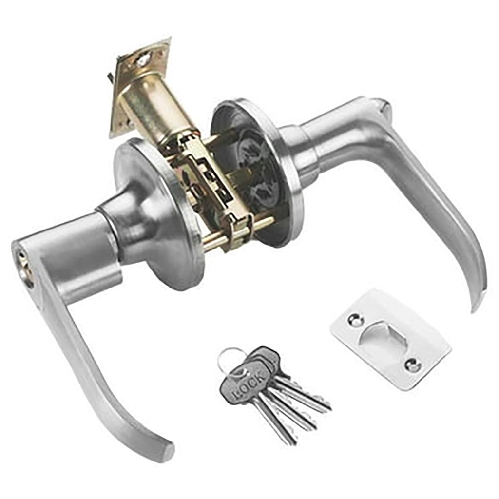 Entry Doorknobs Lock With Keys Three-pole Lock Stainless Steel Ball Lock