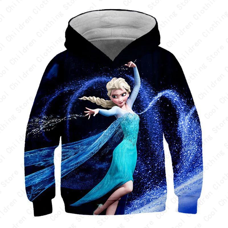 MINISO, Disney, Girl, Frozen, Sweatshirt, Anna, Elsa, Long Sleeve, Pullover, Autumn, Hoodie