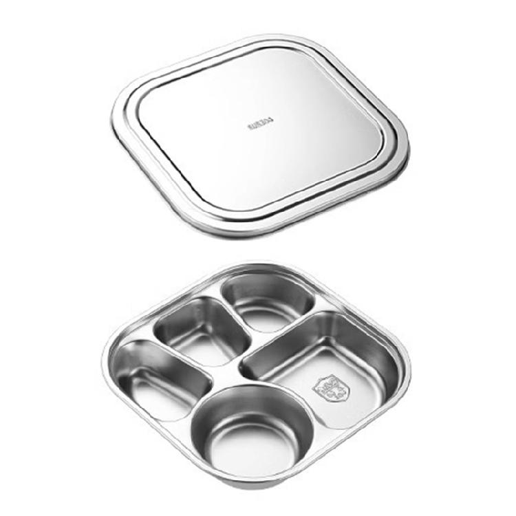Dishwasher Safe Lunch Plates Efficient Stainless Steel Divided Dinner Plates for Toddlers Elderly and Hospital Use