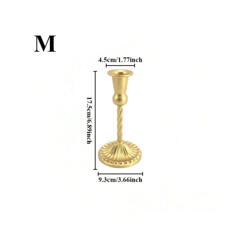 Metal Candle Holder Iron Art Candlestick for Dining Table Wedding Romantic Decor Finish for Home and Office Party Ornaments