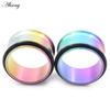 Alisouy 1PC 6-25mm G23 Titanium Kleurverloop Uitlopende Oor Gauges Tunnels Plugs Stretchers Expander Flesh Piercing Lichaams Sieraden