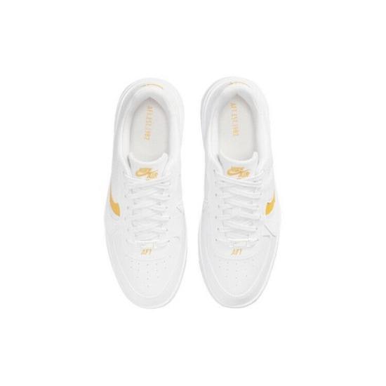 Nike Air Force 1 PLT.AF.ORM Low White Yellow Ochre W - DJ9946-102