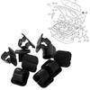 10/20/30pcs Car Hood Bonnet Clips Rivet Retainer 1H 5863849 A01C for VW Polo Tiguan Passat B5 B6 SEAT Leon 2 Skoda Octavia 2