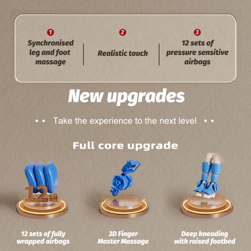 Jinkairui Electric Foot Massager Soothing Shiatsu Foot Massage with Adjustable Air Pressure Heat, Relieves Relexation