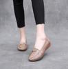Comfortable Cowhide Soft Sole Flat Mom Shoes - Multi-Color Options