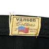 Vanson 885V915 Oval Cotton Baseball Cap (JP, Alphabet, Free Size, Black)