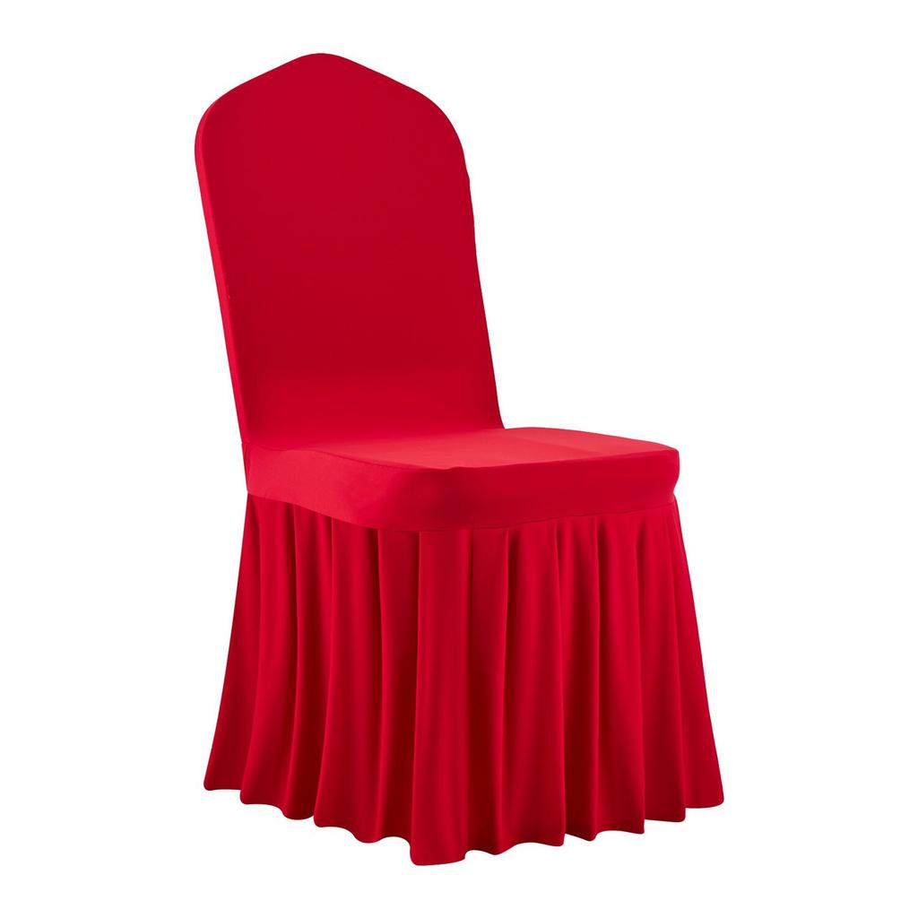 30 Pcs Red Chair Covers, Polyester Spandex Chair Cover, Stretch Slipcovers for Wedding Party Dining Banquet Flat-Front Chair Covers, Fits Chair