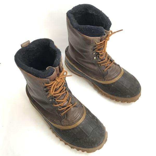 LaCrosse schwere Leder-Schneestiefel 10 27.5-28 braun USA Vintage 80er-90er(GEBRAUCHT)