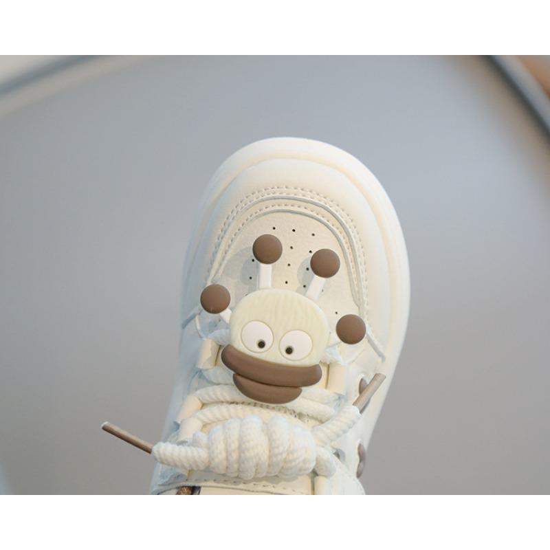Children’s Sneakers, Spring/Autumn Girls’ White Cartoon High-Top Shoes, Boys’ Casual Skate Shoes, Soft-Soled Baby Shoes