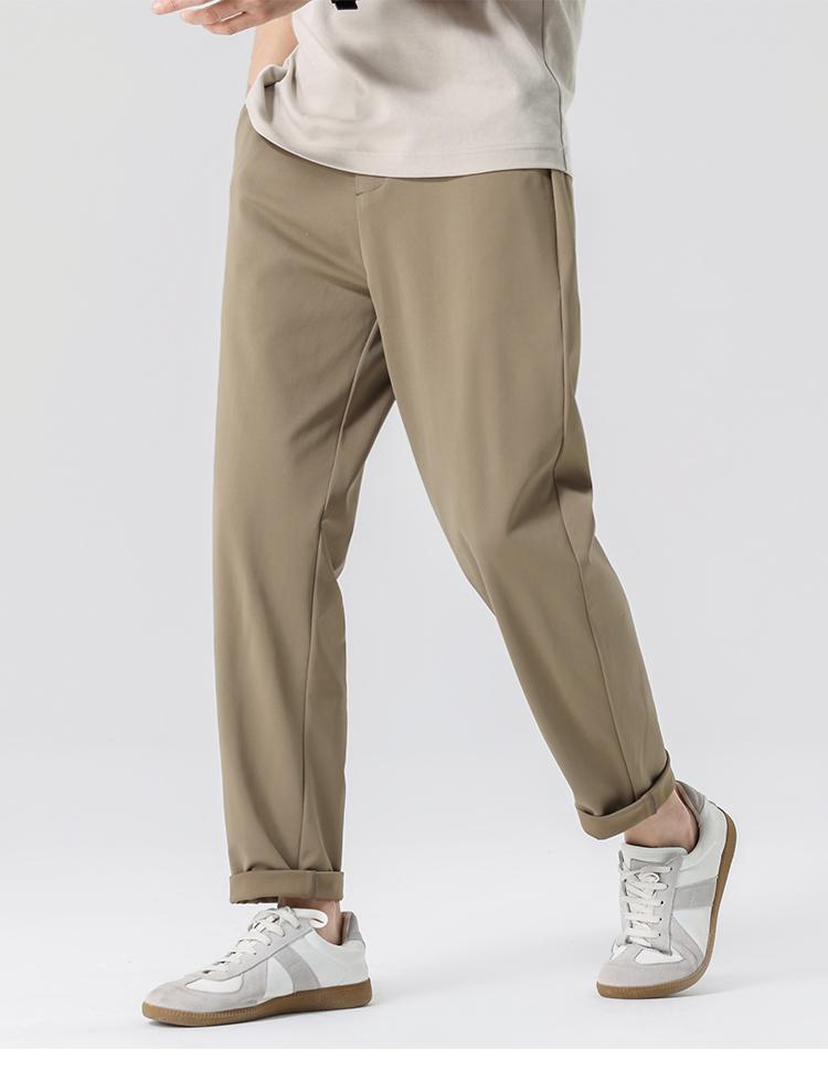Lightweight, versatile, simple, tapered, and slightly elastic men's casual pants