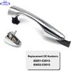 Rear Left Drive Side Chrome Exterior Door Handle W/Cover Compatible With 2016- Kia Sorento,Replaces 82651-C5010 83652-C5010