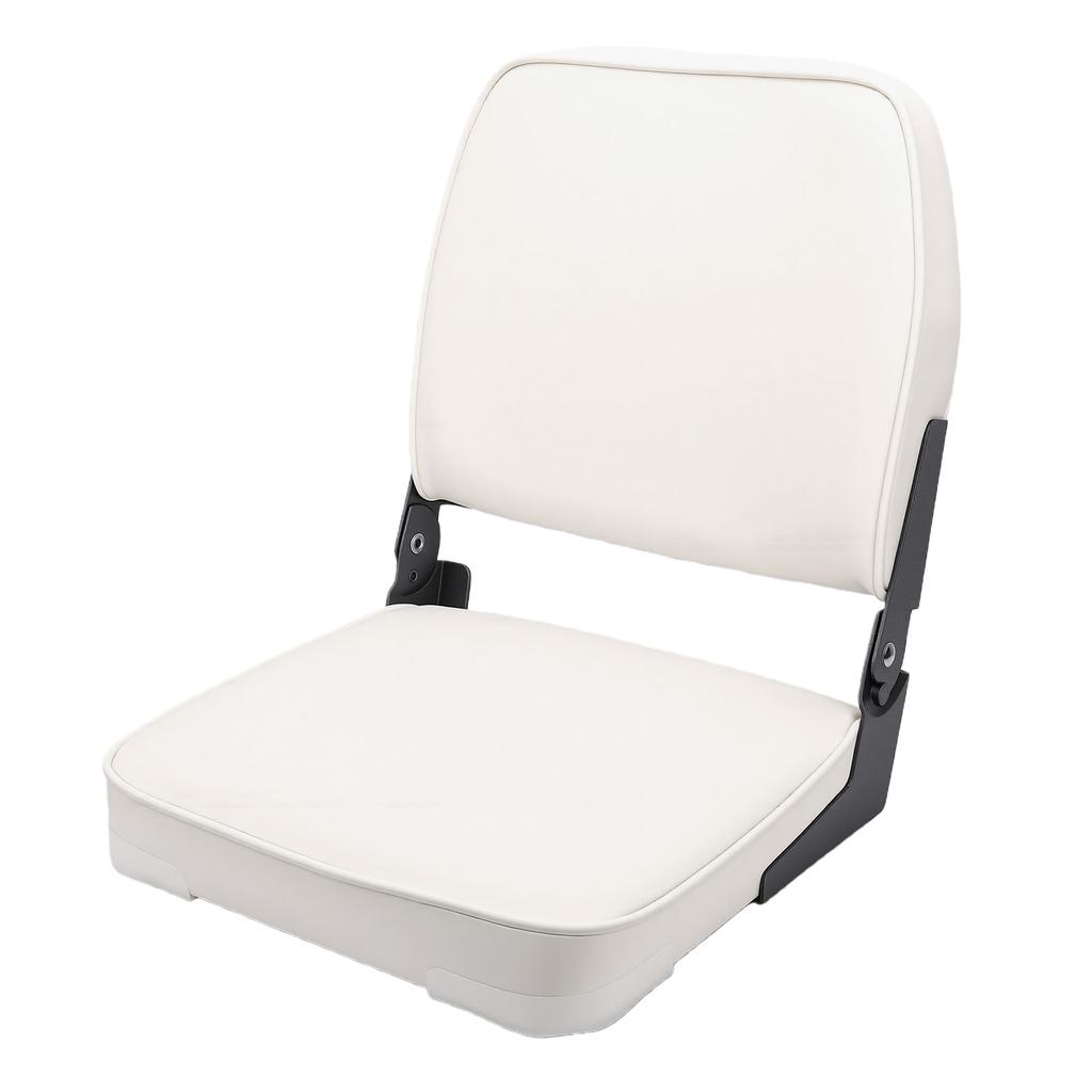 Folding Boat Seat with Backrest Comfortable Foam Padding Low Back Boat Chair for Canoe Pontoon Boat 19x16x14in