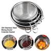 with Handle Bowl 304 Stainless Steel Fine Mesh Strainer Colander Basket  Kitchen Tool