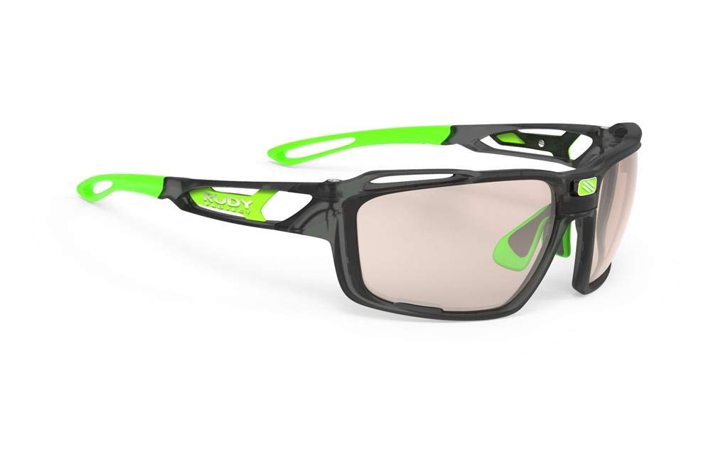 

RUDYPROJECT Sports Sunglasses for Road and SINTRYX Ice Graphite Frame with Impact X2 Photochromic Laser Brown Lens Bikes, Cycling, Marathons, Jogging,