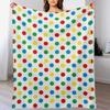 Children In Need Pudsey Bear Pattern Throw Blanket Durable Warm Blanket for Daily Home Use