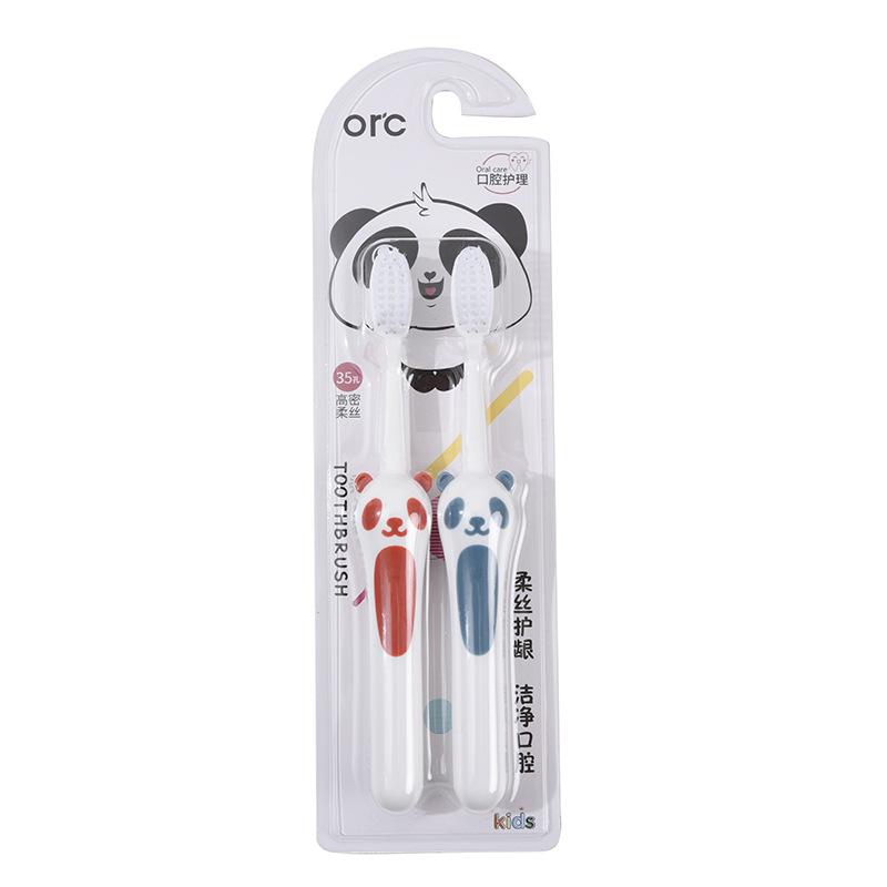 

Детская зубная щетка Панда Мультяшная Мягкая щетина 2-6-12-летняя Детская зубная щетка для малышей Мягкая щетина Детская зубная щетка Два в упаковке