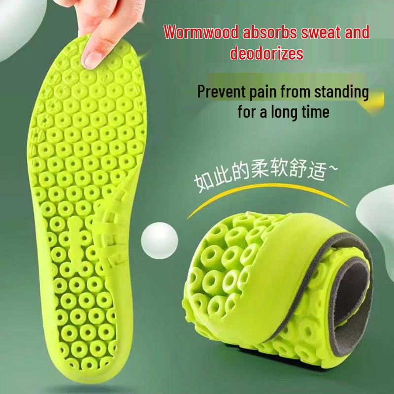 Thickened Summer Sports Insoles for Men & Women - Sweat-Absorbent, Shock-Absorbing, Soft, Comfortable, Height-Increasing Basketball Insoles