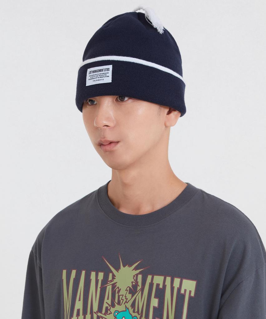 LMC Lmc Stripe Tassel Beanie Navy