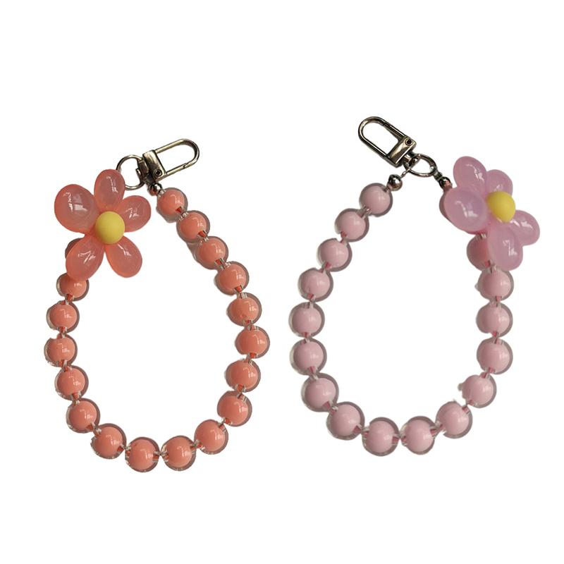 

Phone Anti-Lost Lanyard Mobile Phone Short Wrist Chain Colorful Macaron Round Beaded Pendant Candy Color Mobile Phone Lanyard A13