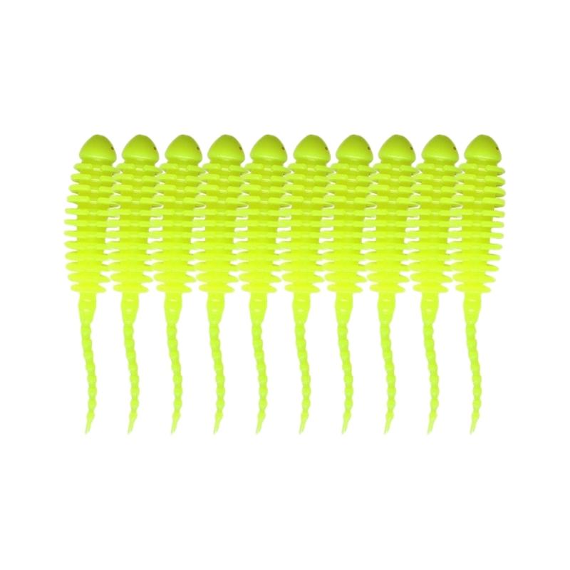 10pcs Fishing Lure Tiny Worm Baits 35mm 0.25g Mini Needle Tail Soft Baits Simulation Lures Silicone Artificial Baits