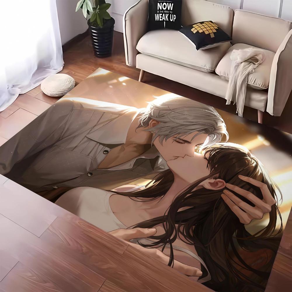 1pc Carpet Game Anime Characters Print for Home Living Room Bedroom Decor Non-slip Rug Floor MatComfortable Carpet for Fans Gift
