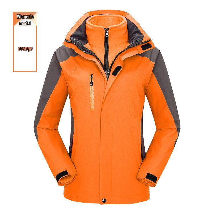 Unisex Winter Mountaineering Jacket: Waterproof, Warm, Three-in-One Climbing Set S