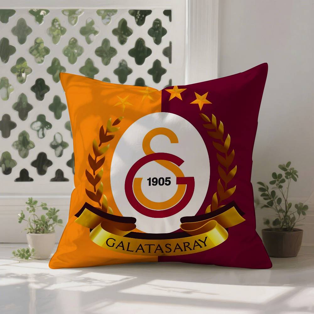 Club Logo G-GalatasarayS Pillow Case Anti-dustmite Pillowcase Invisible Zipper Silky Short Plush Sofa Cushion Cover