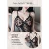Man Wants Sexy Lingerie Women's Sexy Lace Polka Dot Nightdress Hot Suspender Short Skirt Temptation Open Gear No-take Uniform