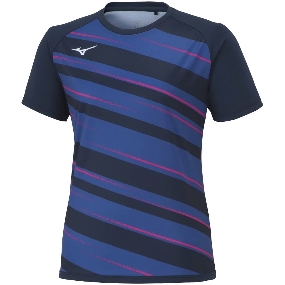 

Mizuno Table Tennis Game Short JTTA Size S Shirt, Sleeve, U-Neck, Moisture-Wicking, Quick-Drying, Certified, 82JAA214, Women s, Navy,