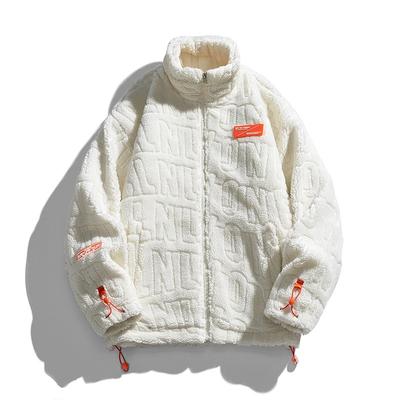 Hiver hommes en plein air pull agneau polaire chaud laine manteau couleur unie doudoune mâle coupe-vent résistant au froid chaud confortable vêtements d'extérieur