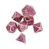 7PCS Polyhedral Dice Set Electroplated Antique Gold Enamel Role Playing Game Dice for Tabletop Game