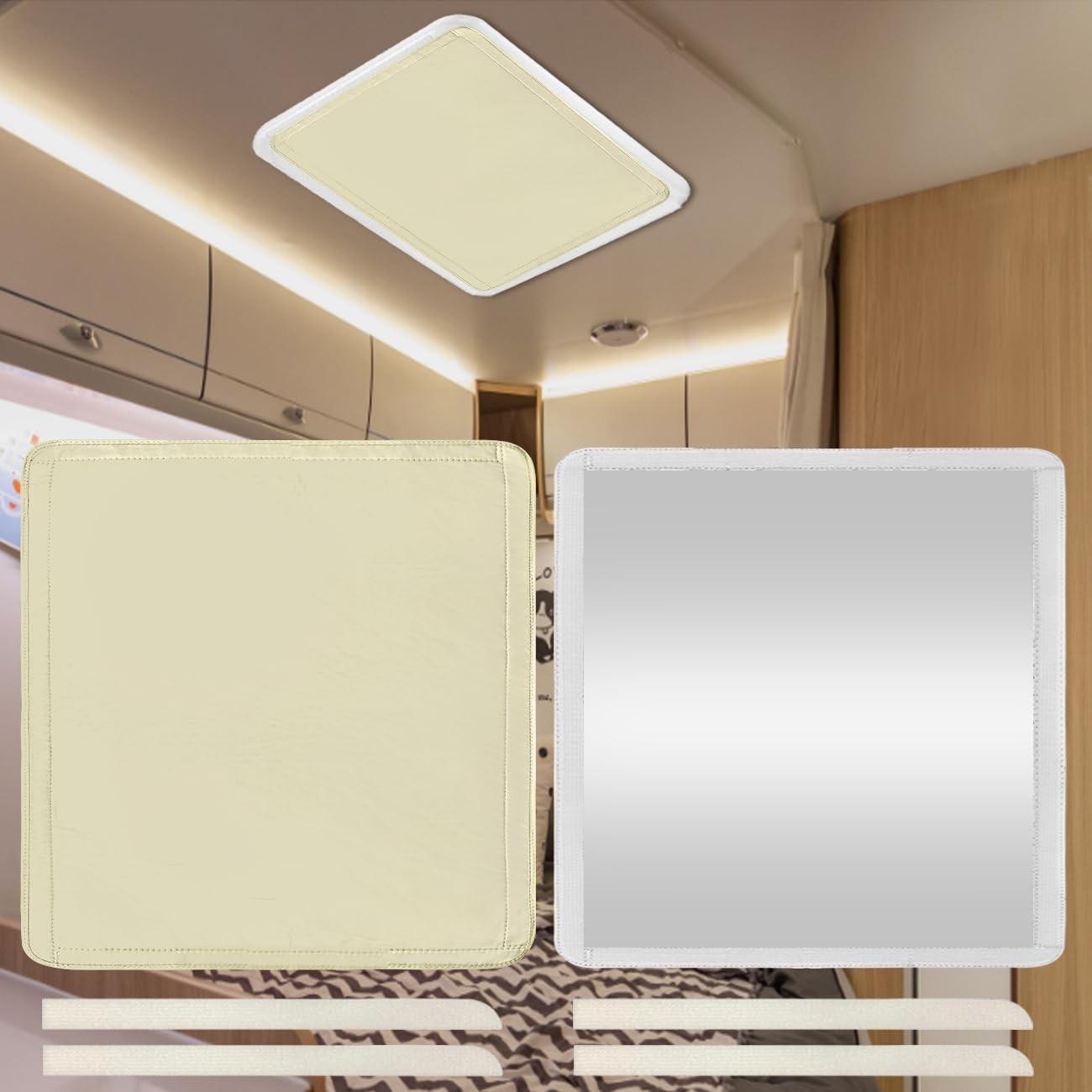 Roof Vent Skylight ulator Window Cover, Sun Blackout Fabric for Camper Beige