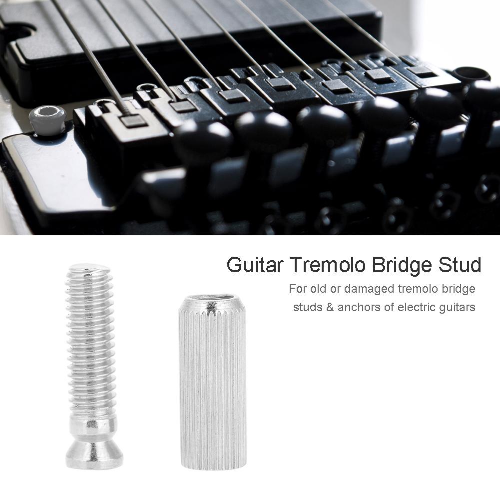 2 Pcs 8mm   Electric Guitar Tremolo Bridge Studs &  s for   (Gold)