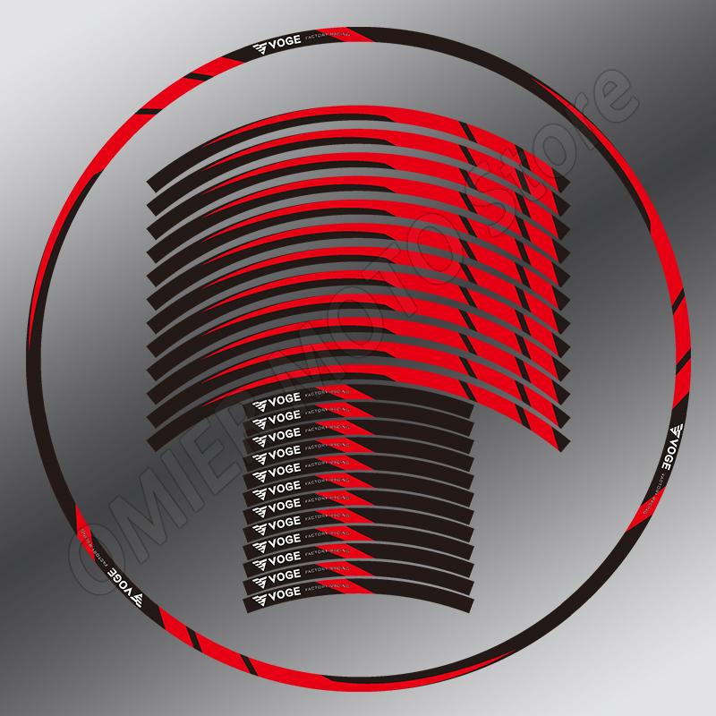 17'' Reflective Motorcycle Accessory Wheel Sticker Rim Decal For VOGE 250RR 300RR 500AC 525R 500DS 650DS