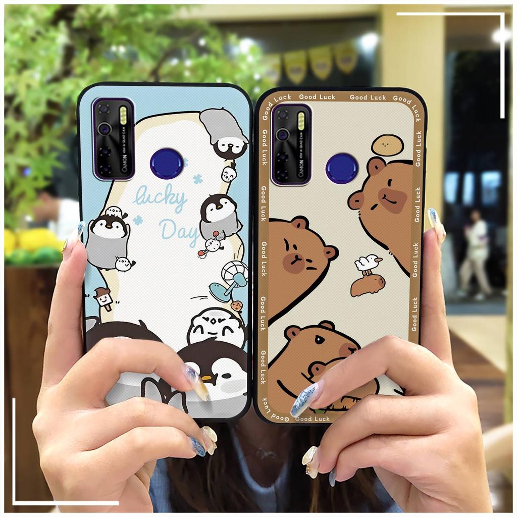 Durable Phone Pouch Phone Case For Tecno Camon15/15Air/16S/KD7H/CD6/CD7/Spark5/5Pro Anti-knock Graffiti Cartoon Silicone