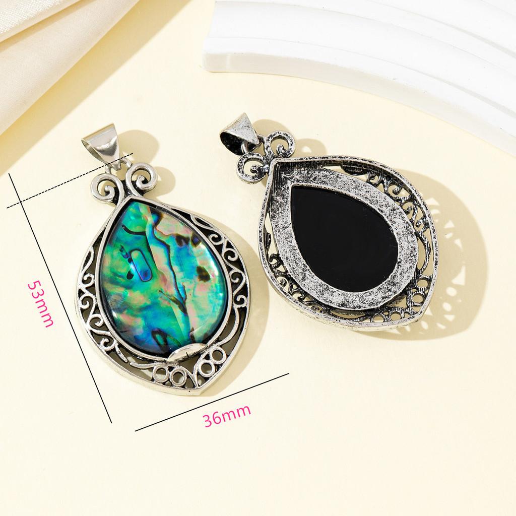 Water Drop Shell Alloy Pendant Necklace With Electroplating For Fashionable Women