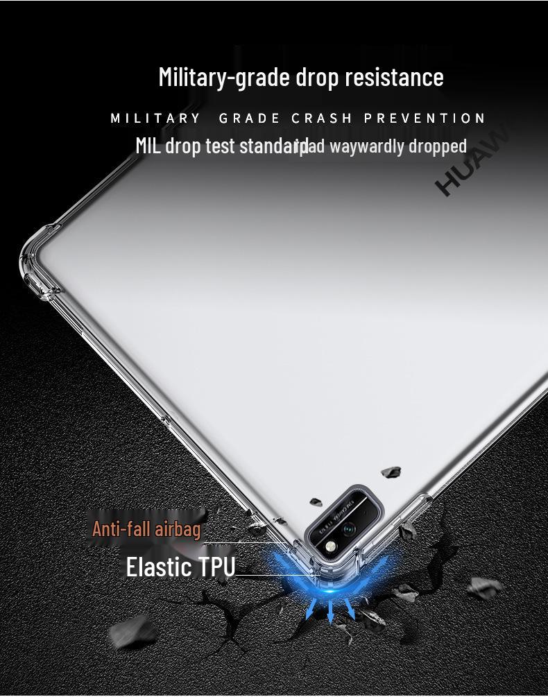 Capa Protetora Flexível Huawei MatePad 11 com Cantos Airbag, Transparente, Serve para Modelos de 10.8" e 10.1".